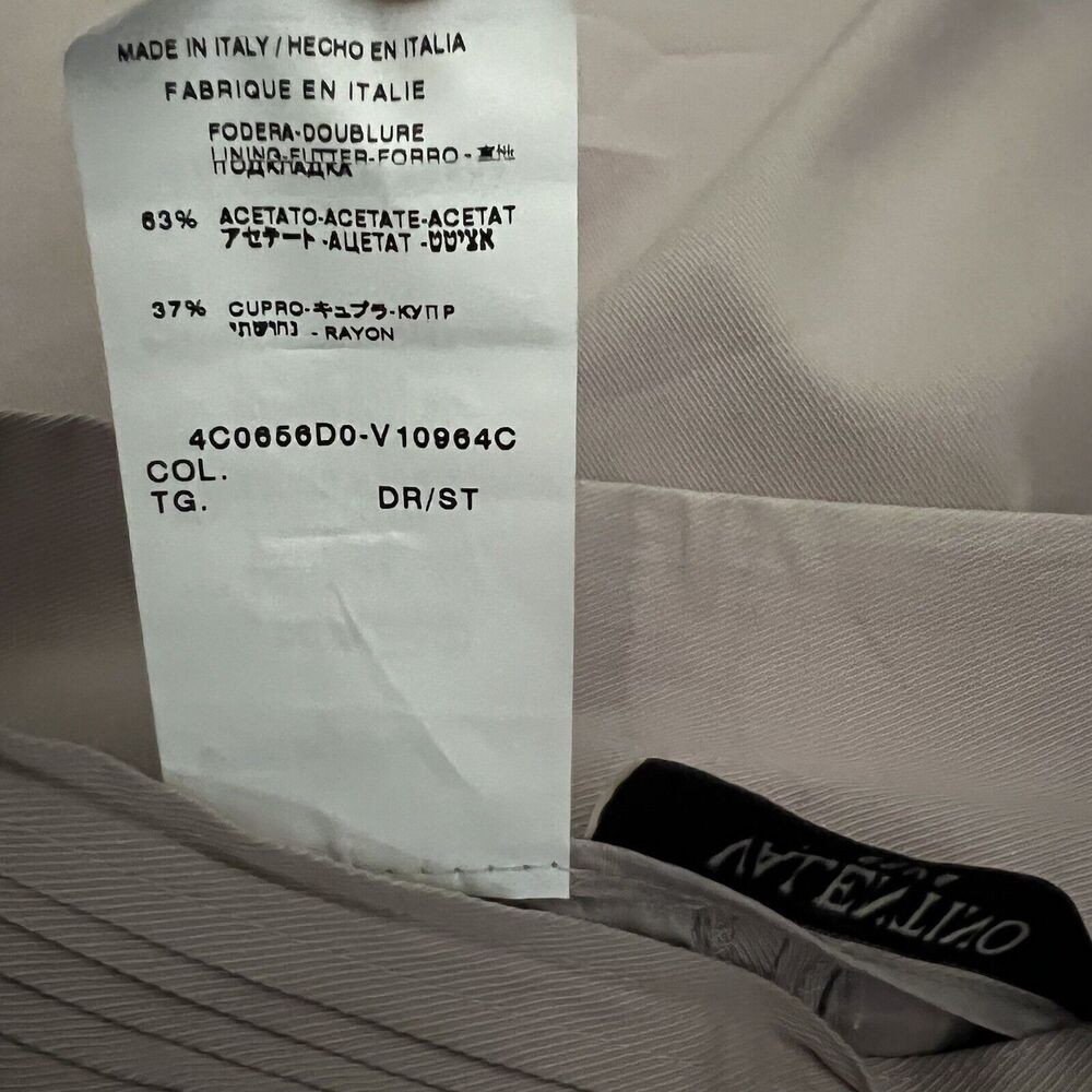Valentino Roma Spa Pants Womens Size 2 Italy Size 38/2 Raw Hem Cream Gray Taupe - Picture 5 of 16